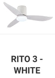 FANCO FAN RITO 3 HUGGER 46"/52" DC LED CEILING FAN