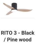 FANCO FAN RITO 3 HUGGER 46"/52" DC LED CEILING FAN