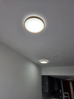 PINEWOOD FRAME TRI COLOUR LED CEILING MOUNTED LAMP