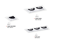 DL 1348 SERIES - RECESSED LIGHTINGS ( GU10 ) SQUARE 1L/2L/3L FITTING ONLY