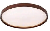 DARK OAK FRAME TRI COLOUR LED CEILING MOUNTED LAMP