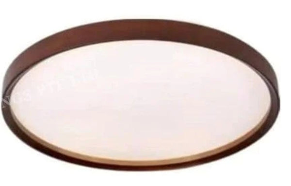 DARK OAK FRAME TRI COLOUR LED CEILING MOUNTED LAMP