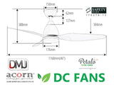 ACORN PETALO DC-325 46″ Ceiling Fan (RBG LED PANEL)